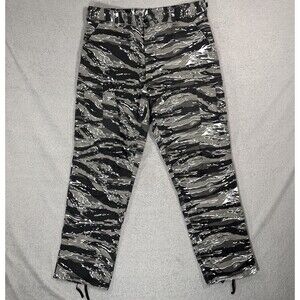Urban Tiger Stripe Camo Pants Men’s Size L-Reg BDU Trousers Double Knee Rothco